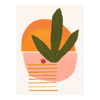 Desert Sunset With Cactus And Cherry (Print Only)