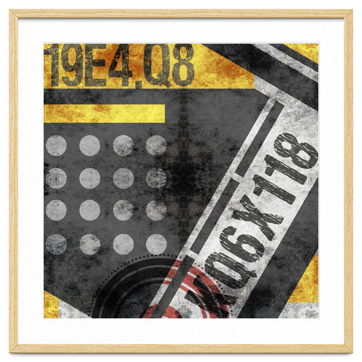 Abstract Industrial Black And Yellow