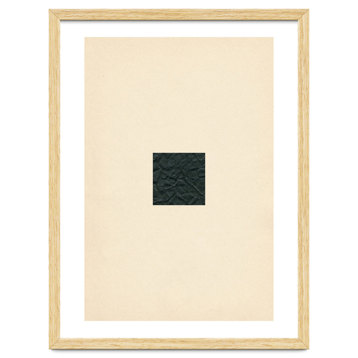 Minimal black square on beige