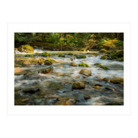 Water Flowing over Rocks (Print Only)