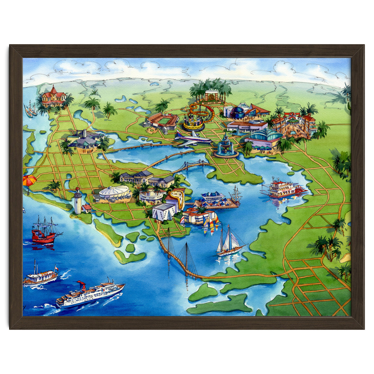 Tampa Bay Illustrated Map