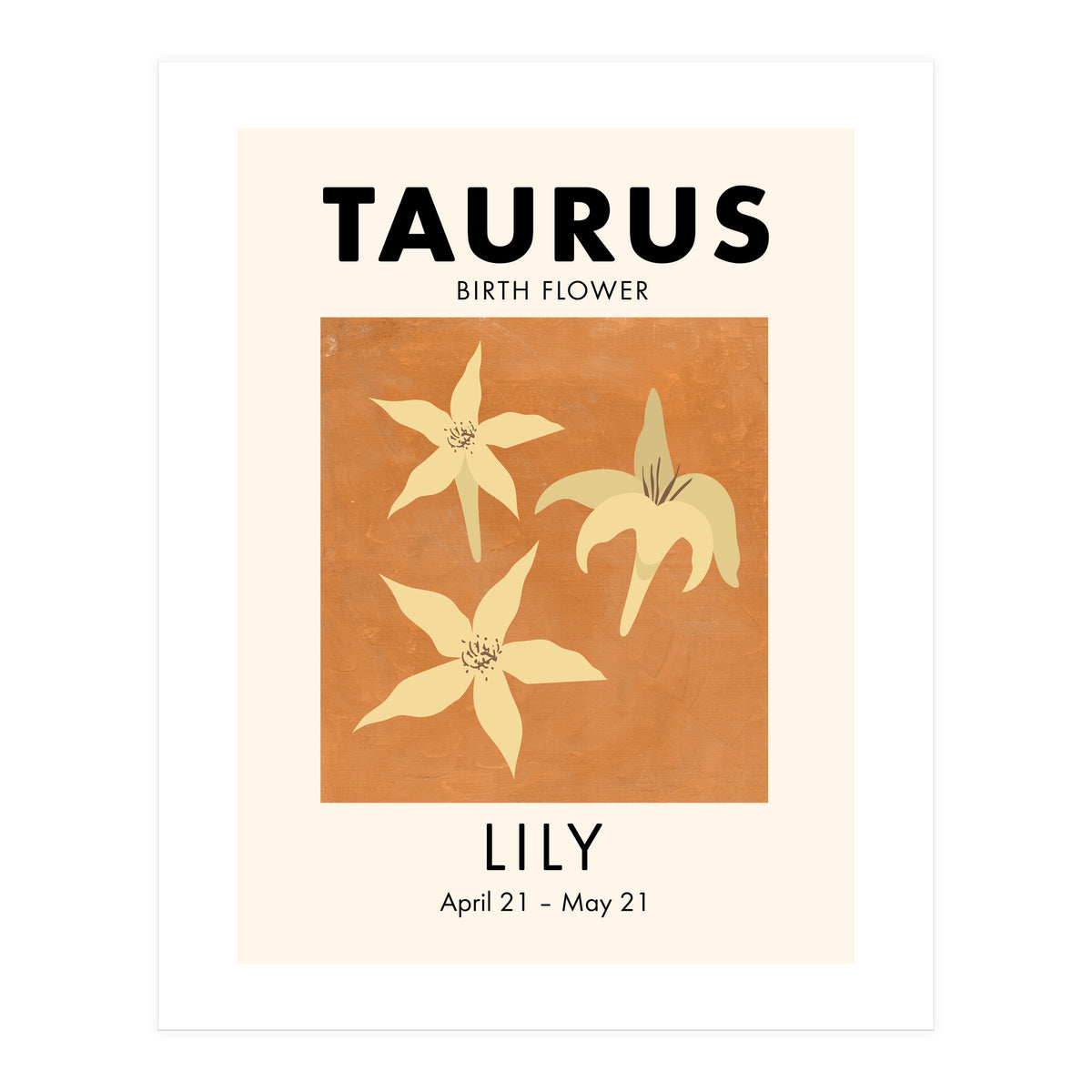 Taurus Birth Flower Lily (Print Only)
