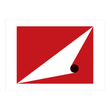 Geometric Shapes No. 71 - red, white & black (Print Only) thumbnail