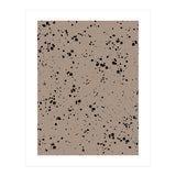 Black Paint Splatter on Dark Beige Background (Print Only) thumbnail