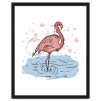 Flamingo Scribble sketch