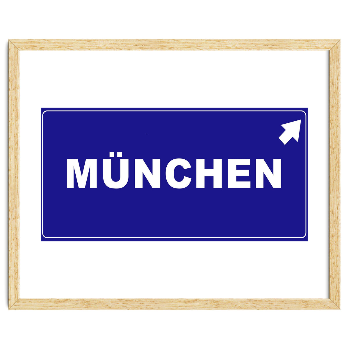 Let`s go to Munchen, Germany! Blue road sign