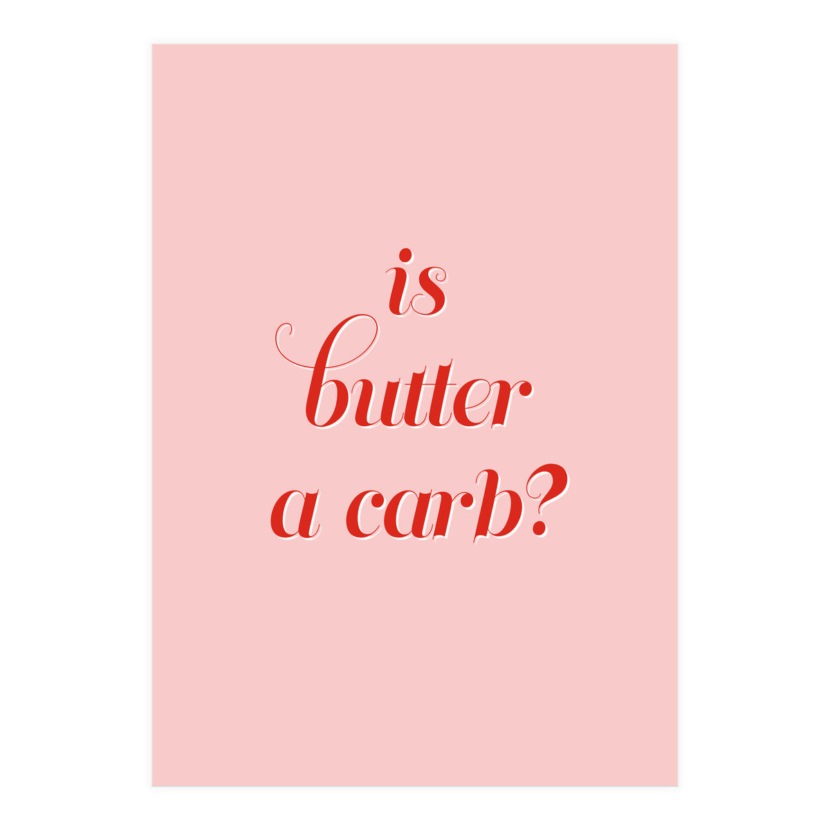 Is butter a carb? (Print Only)