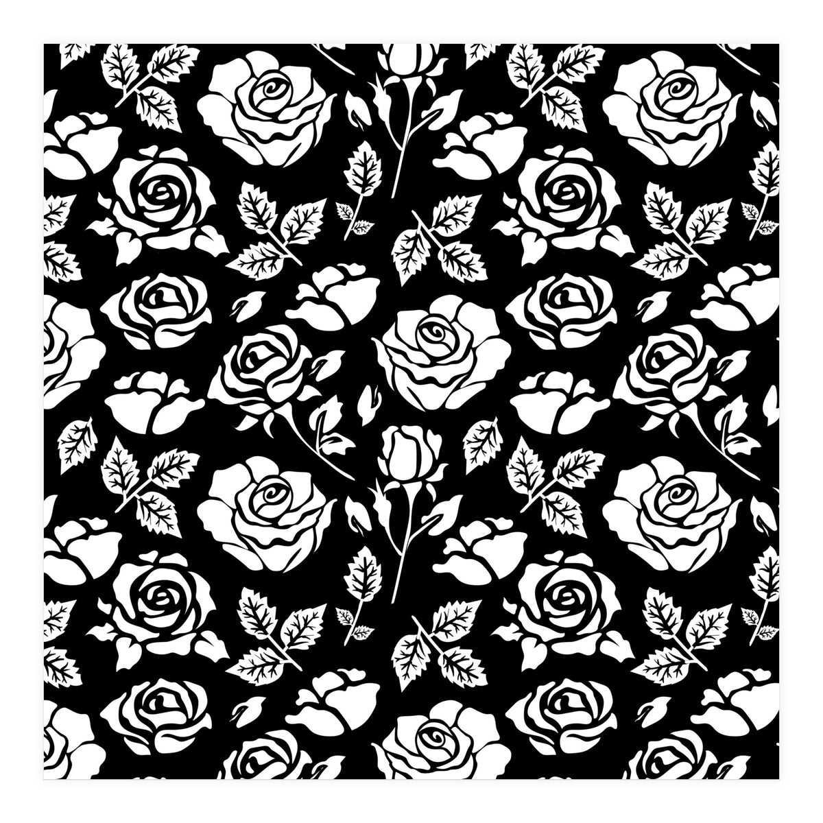 White Rose #illustration #pattern (Print Only)