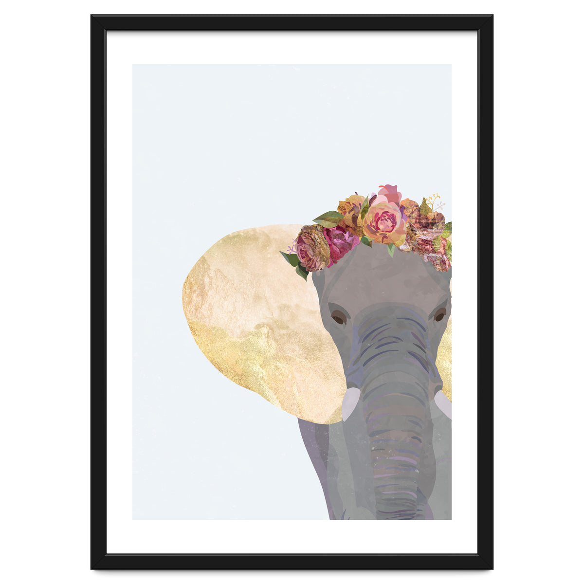Angelic Boho Elephant Portrait