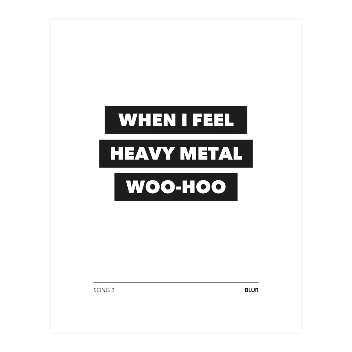 Blur - Song 2 (Print Only)