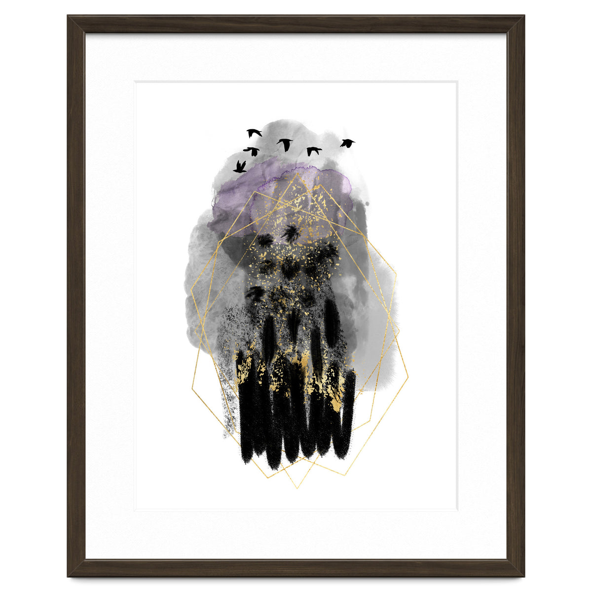 Abstract watercolour calm before the storm