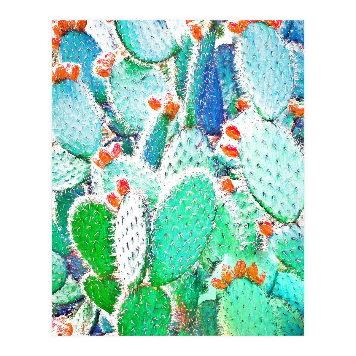 Painted Cactus (Print Only)