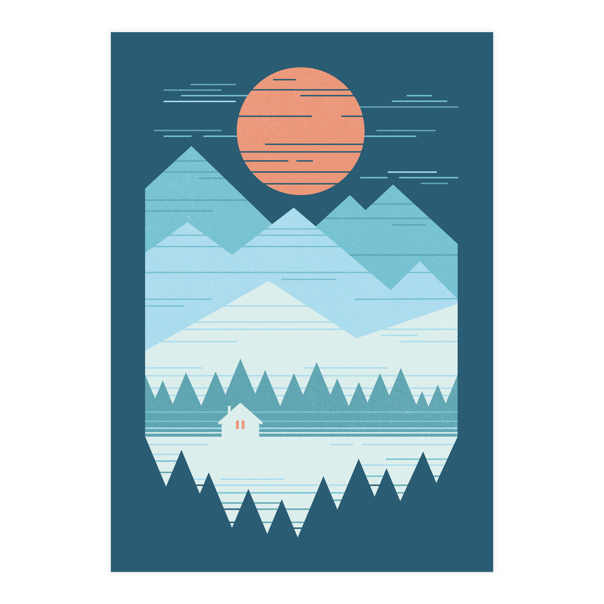 Cabin In The Snow (Print Only)