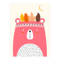 Cute Little Bear Pink (Print Only)