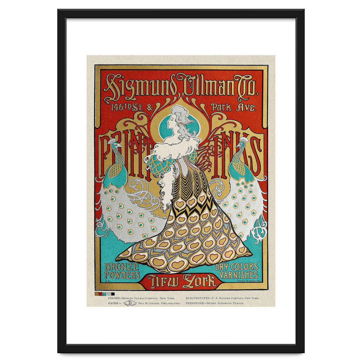 Sigmund Ullman Bronze Powders Advertisement (With Peacocks)