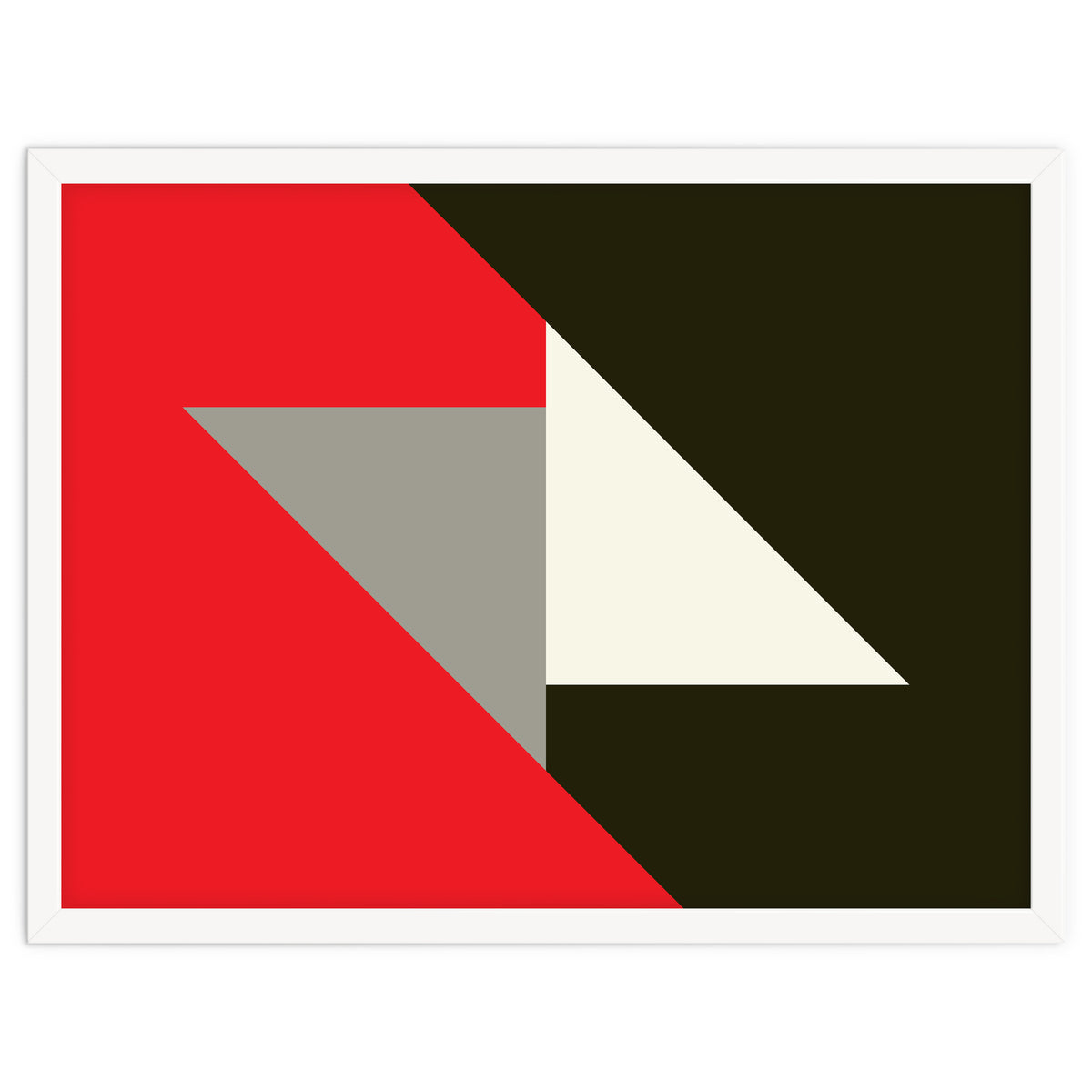 Geometric  Shapes No. 63 - triangles, red, black, grey