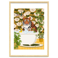 Tiger in Retro Bathroom