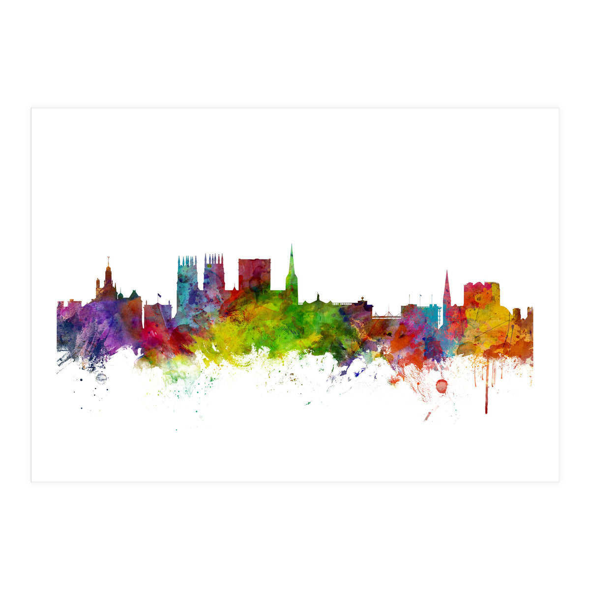 York England Skyline (Print Only)