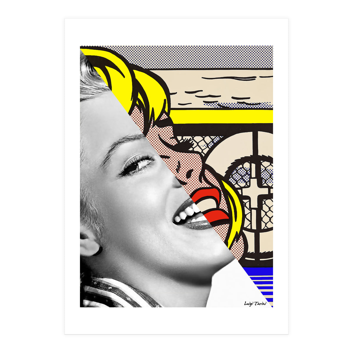 Lichtenstein's Sailboat Girl & Marylin Monroe (Print Only)