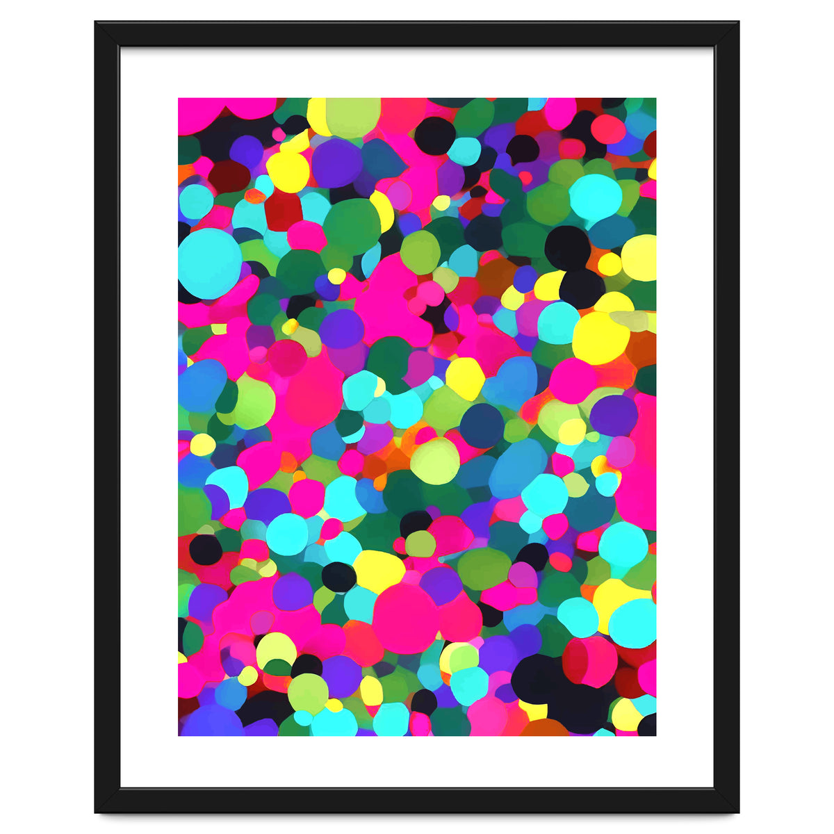 A Mess Of Colors, Eclectic Colorful Water Balloons, Fun Party Confetti Polka Dots Painting