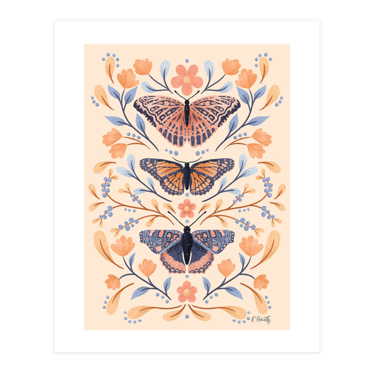 Floral Butterflies (Print Only)