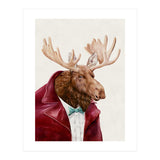 Moose In Maroon (Print Only) thumbnail