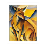 Kangaroo Abstract Oil Painting (Print Only) thumbnail
