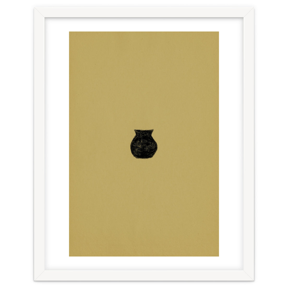 Olive green and black crock