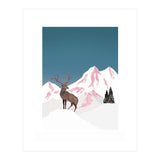Mountain Love Winter Stag (Print Only) thumbnail