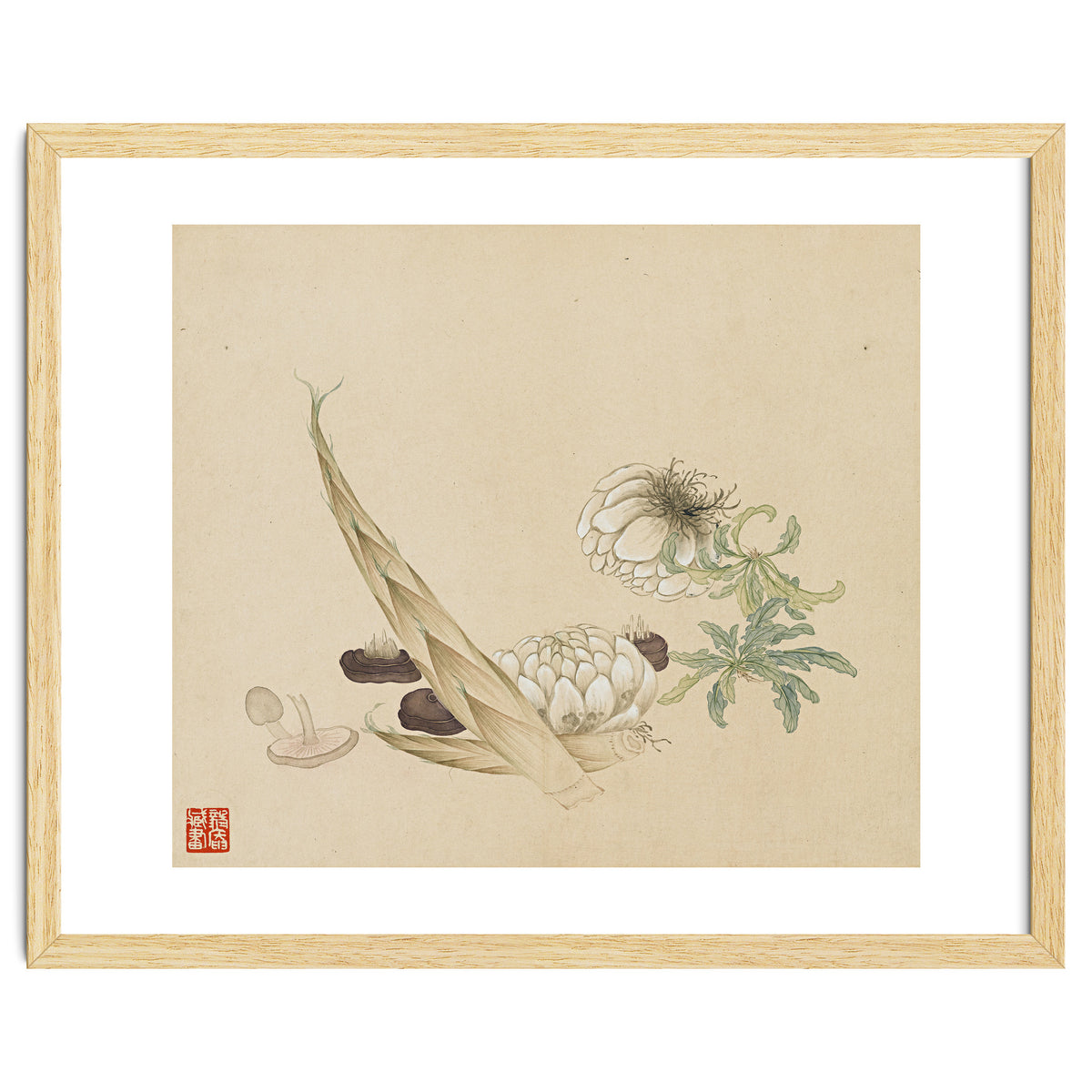 Wang Chengyu ~flowers, Vegetables, Lilies, Bamboo Shoots, Leaves, Mushrooms, Vegetables