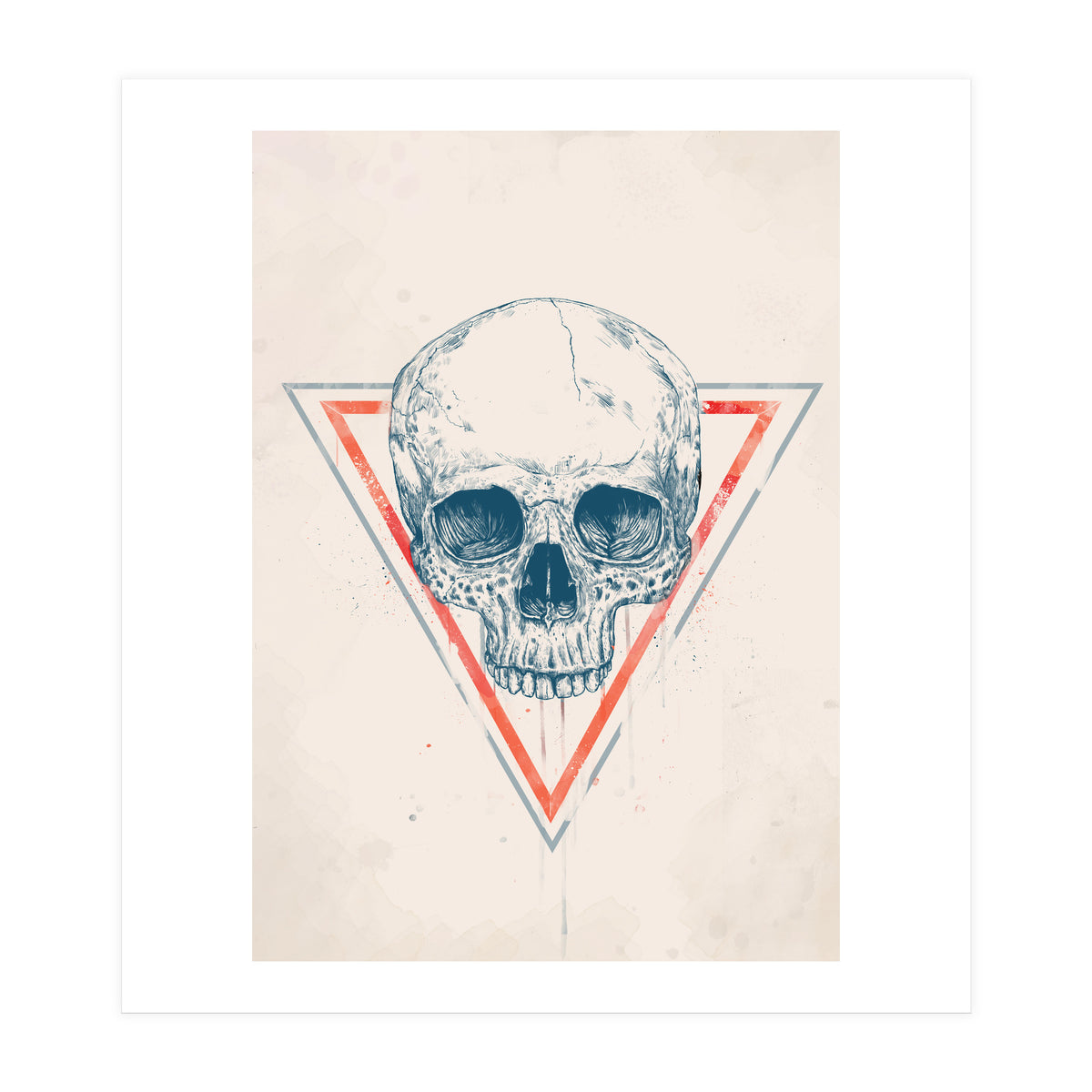Skull In Triangles Ii (Print Only)