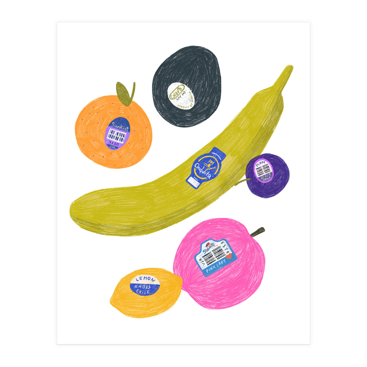 Fruit Stickers (Print Only)