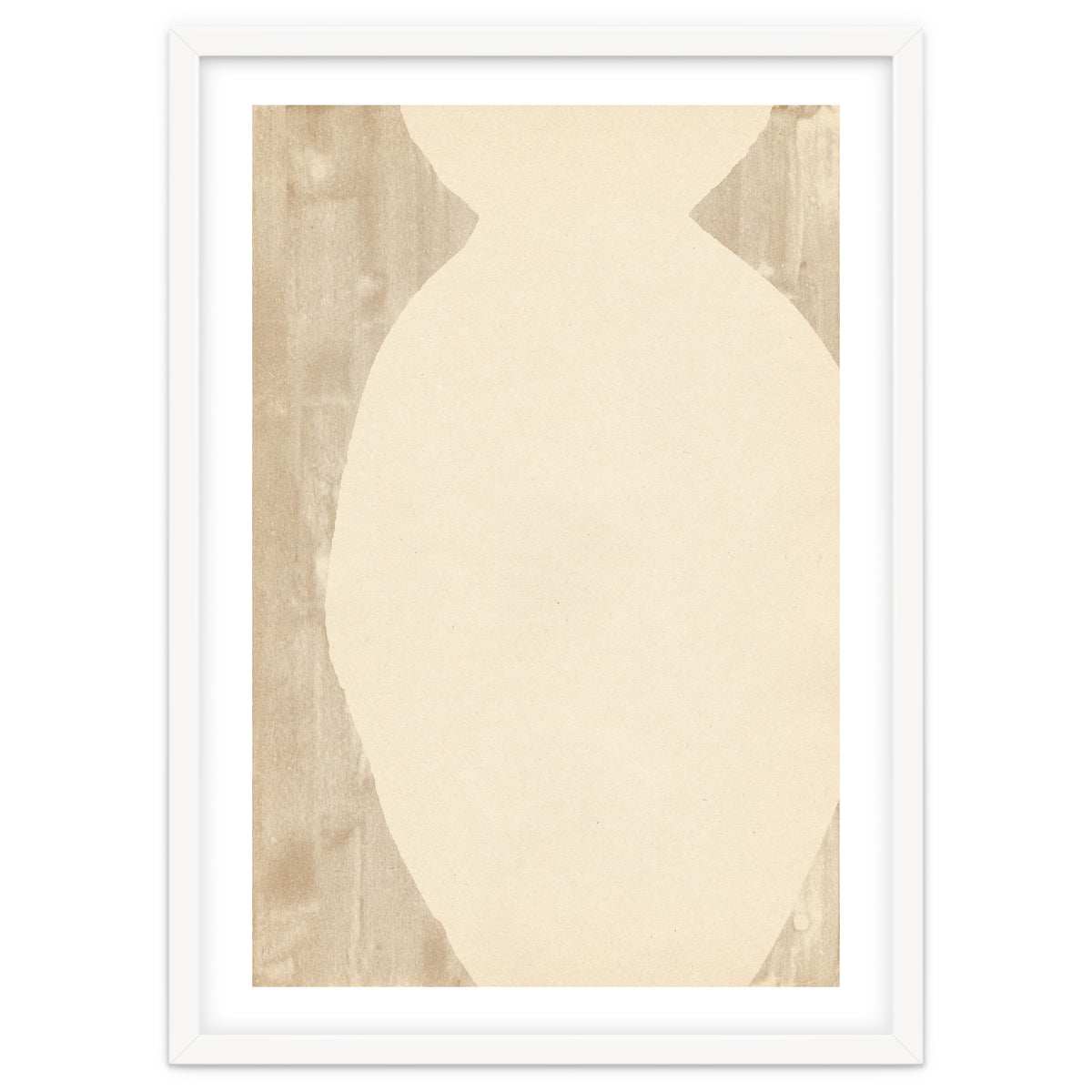 Creame tone vase silhouette