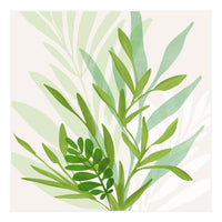 Wild Greenery Abstract Botanical (Print Only)