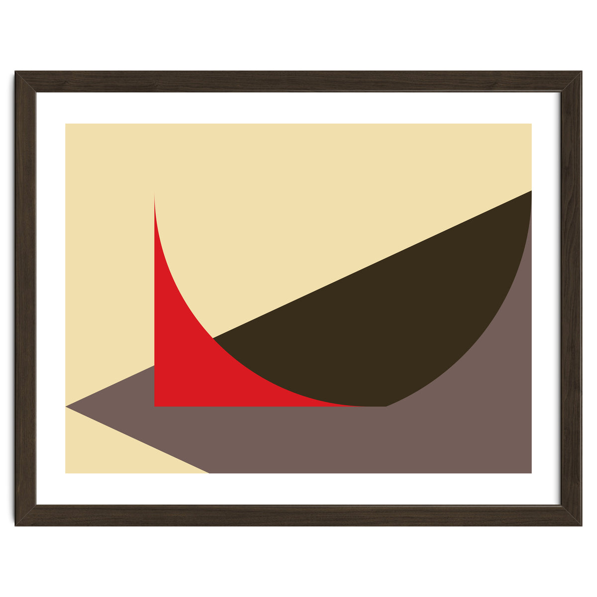 Geometric Shapes No. 6 - brown, beige & red
