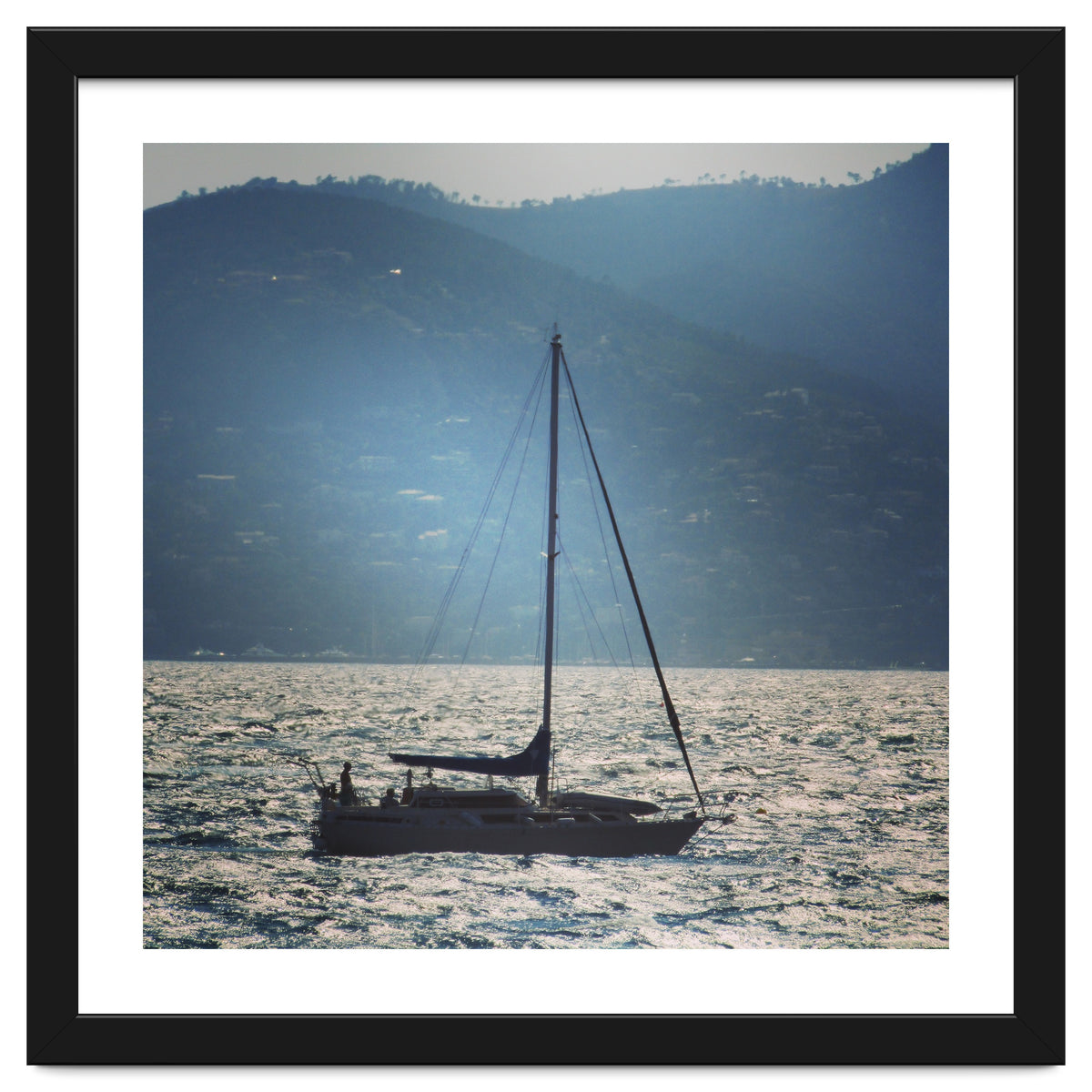 Sailing boat at sunset