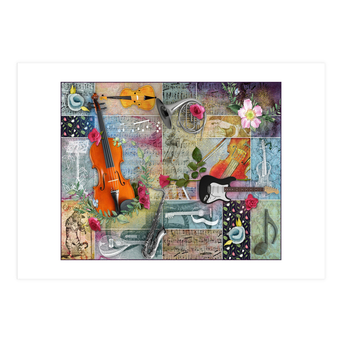 Musical Garden Collage (Print Only)