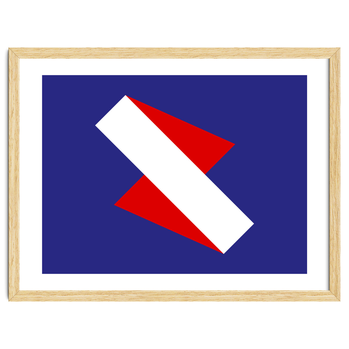 Geometric Shapes No. 68 - red & royal blue