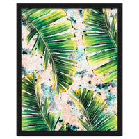 Palm leaf on marble 02