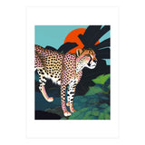 The Cheetah, Tropical Jungle Animals, Mystery Wild Cat, Wildlife Forest Vintage Nature Painting (Print Only) thumbnail