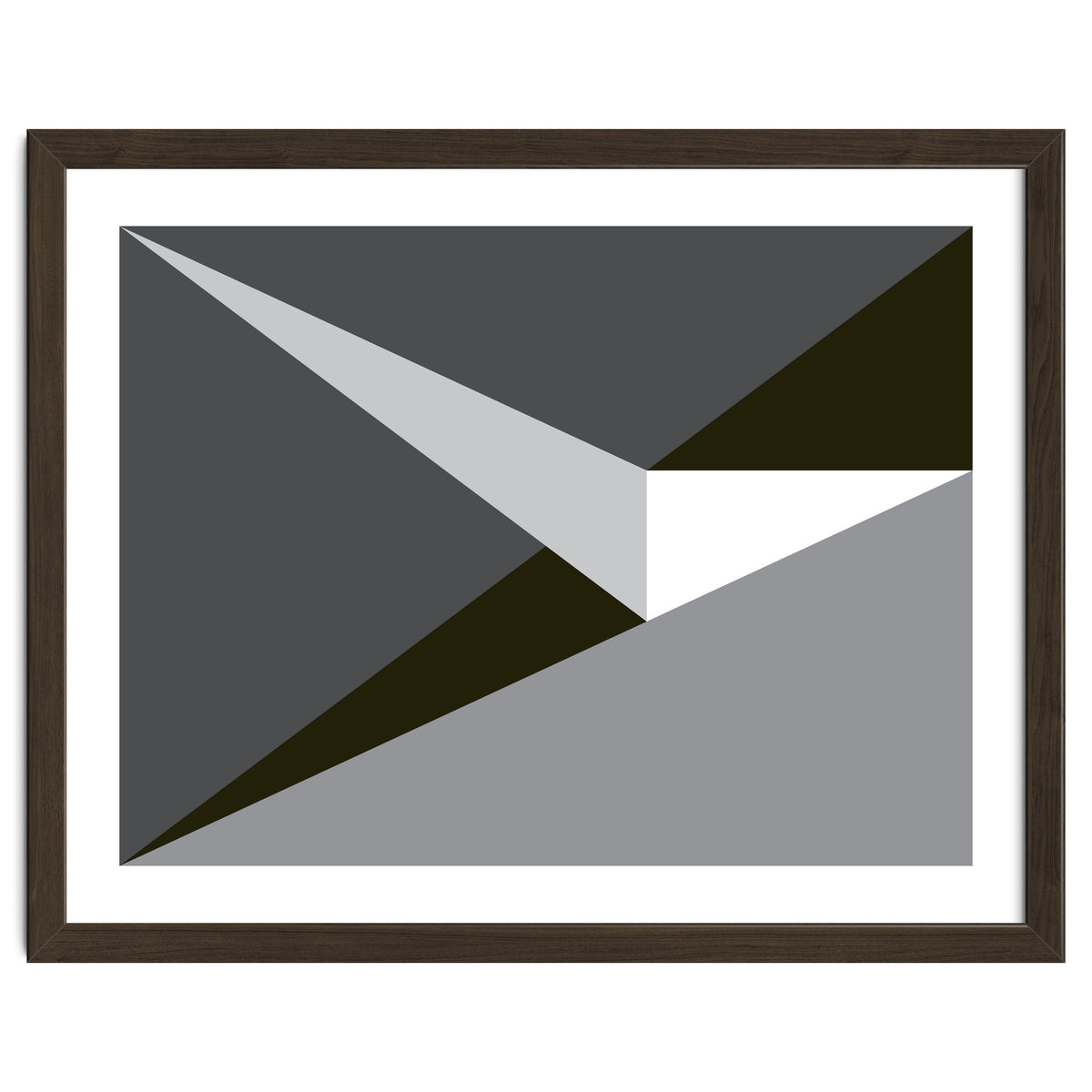 Geometric Shapes No. 73 - black & grey triangles