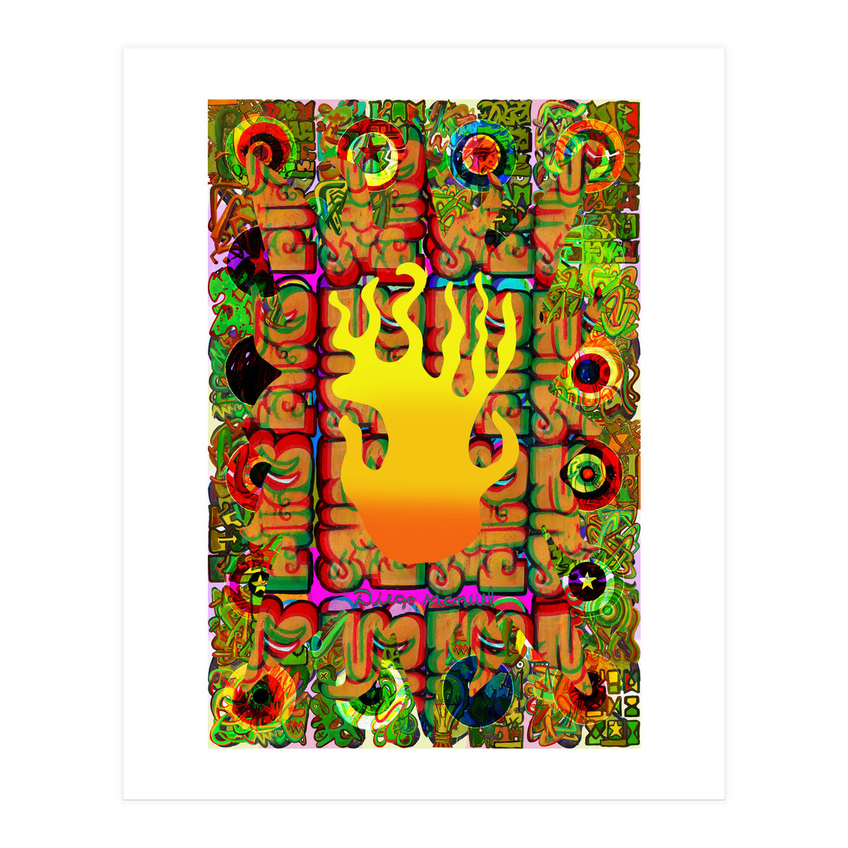 Fuego Y Graffiti 6 (Print Only)