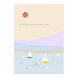sailboat in the sunset ocean (Print Only) thumbnail