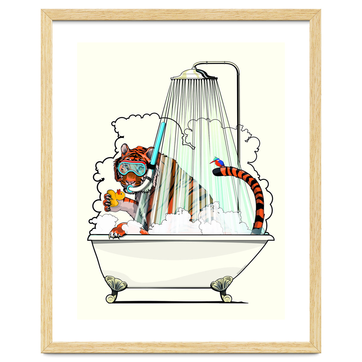 Tiger in the Bath, funny Bathroom Humour