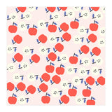 Cute Red Apples Pattern on Pink Background (Print Only) thumbnail