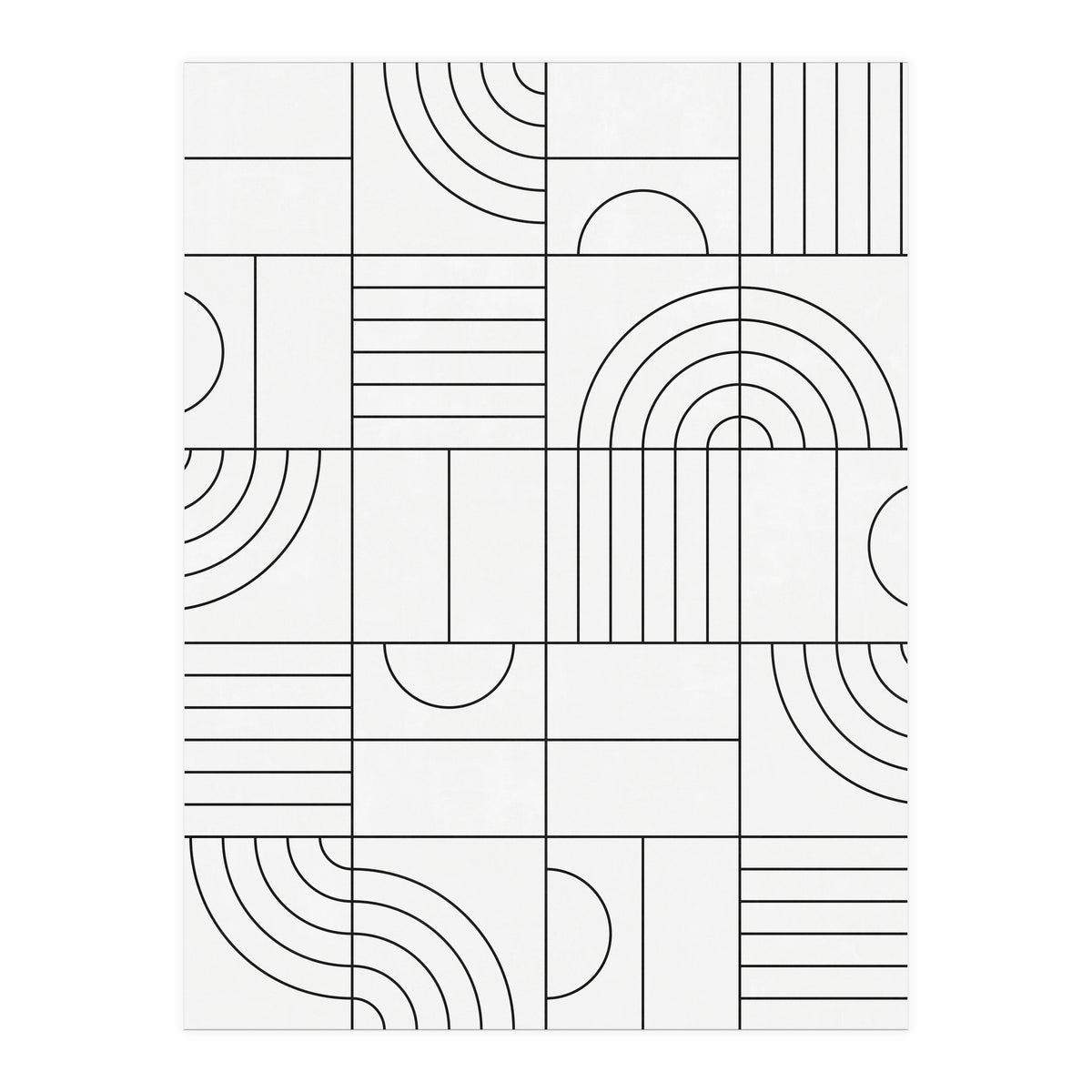 My Favorite Geometric Patterns No.19 - White (Print Only)