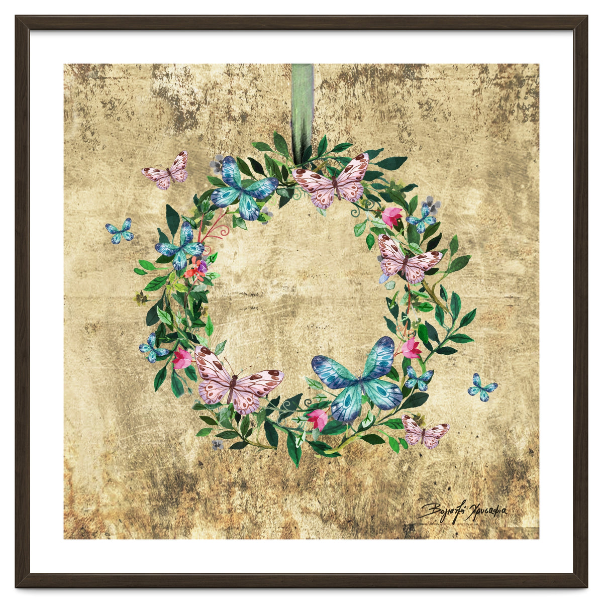 Wreath #Flowers & Butterflies#Royal collection