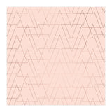 Modern Rose Gold Geometric Thin Triangles Blush Pink Abstract Pattern (Print Only) thumbnail
