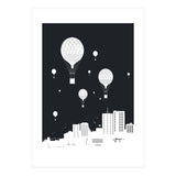 Balloons And The City (dark version) (Print Only) thumbnail