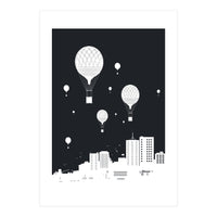 Balloons And The City (dark version) (Print Only)